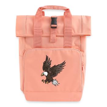 Adler attacks - Roll Top Backpack with Two Handles - chintz rose - Front