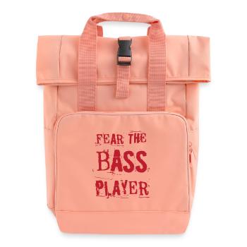 fear the bass player - Fürchte den Bassisten - Rolltop Rucksack mit zwei Griffen - Chintzrosa - Vorne