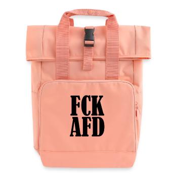 Fuck Afd Anti Racism Against Right - Roll Top Backpack with Two Handles - chintz rose - Front