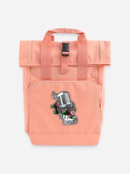 Musik - Rolltop Rucksack mit zwei Griffen - Chintzrosa