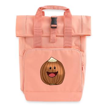 Haselnuss Nuss Nüsse Nahrung Veganer - Rolltop Rucksack mit zwei Griffen - Chintzrosa - Vorne