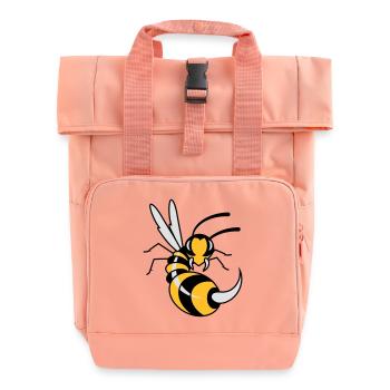 Wespe mit riesigen Stachel - Rolltop Rucksack mit zwei Griffen - Chintzrosa - Vorne