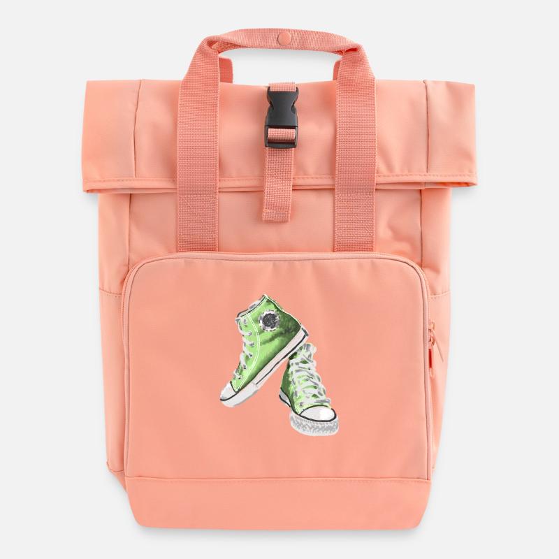 sneakers - Roll Top Backpack with Two Handles - chintz rose