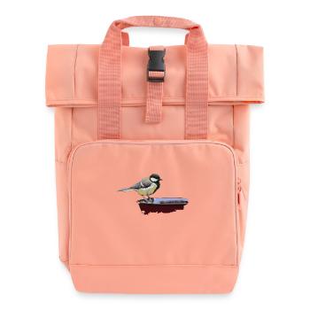 kohlmeise Meisen - Rolltop Rucksack mit zwei Griffen - Chintzrosa - Vorne
