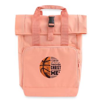 Basketball Glaube - Rolltop Rucksack mit zwei Griffen - Chintzrosa - Vorne