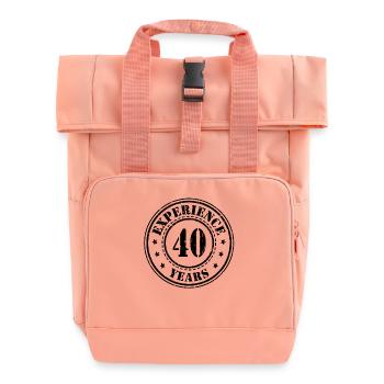 40 jahre Erfahrung - Rolltop Rucksack mit zwei Griffen - Chintzrosa - Vorne