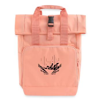Conception de parachutiste - Sac à dos Roll Top à deux anses - rose liberty - Devant