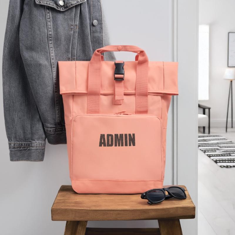 admin Programmierer Linux IT Geschenkidee Rolltop Rucksack mit zwei Griffen