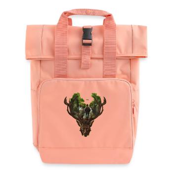 Naturverbundenes Motiv Für Jäger Mit Leidenschaft - Rolltop Rucksack mit zwei Griffen - Chintzrosa - Vorne