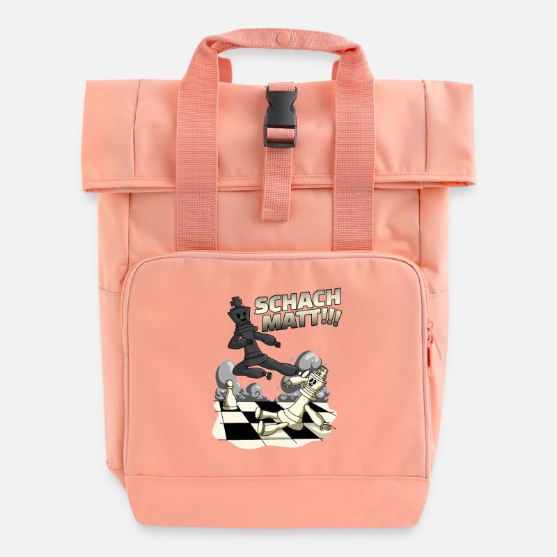 Schach Matt Lustiges Schachspieler Geschenkidee - Rolltop Rucksack mit zwei Griffen - Chintzrosa