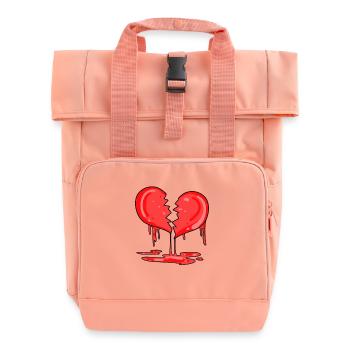 Gebrochenes Herz - Rolltop Rucksack mit zwei Griffen - Chintzrosa - Vorne