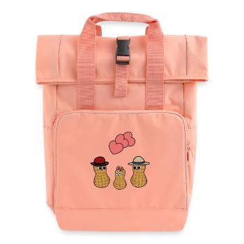 Famille arachide Maman Papa Bébé Parents - Sac à dos Roll Top à deux anses - rose liberty - Devant