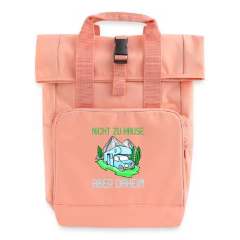 Wohnmobil Camping Camper - Rolltop Rucksack mit zwei Griffen - Chintzrosa - Vorne