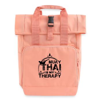 Thaiboxen therapy - Rolltop Rucksack mit zwei Griffen - Chintzrosa - Vorne
