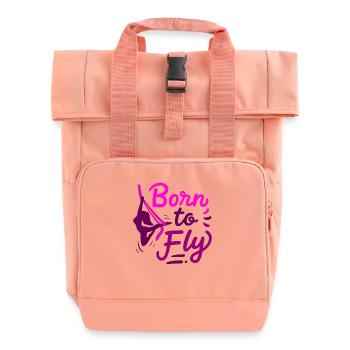 Aerial Yoga Born To Fly Pour voler Naissance Tissu - Sac à dos Roll Top à deux anses - rose liberty - Devant
