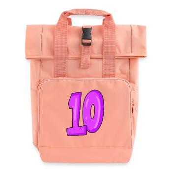 10 - Roll Top Backpack with Two Handles - chintz rose - Front