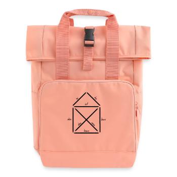This is the house of St. Nicholas - Roll Top Backpack with Two Handles - chintz rose - Front