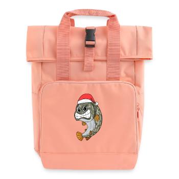 Noël du poisson brochet - Sac à dos Roll Top à deux anses - rose liberty - Devant