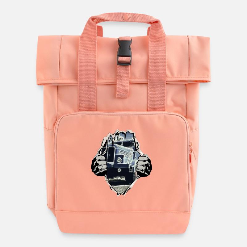 Ifa H6 DDR Kipper under the shirt - Roll Top Backpack with Two Handles - chintz rose