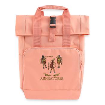 Roman musicians in the Legion - Aeneatores - Roll Top Backpack with Two Handles - chintz rose - Front
