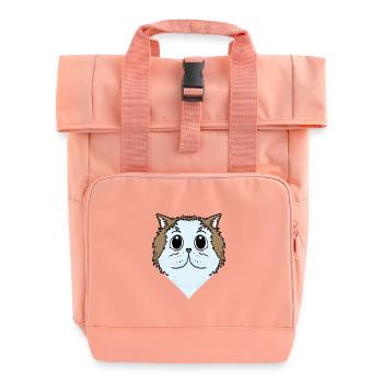 Perserkatze Katzenrasse Katze - Rolltop Rucksack mit zwei Griffen - Chintzrosa - Vorne
