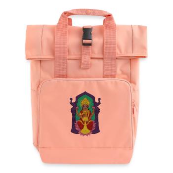 Hindu Gott - Lakshmi - Rolltop Rucksack mit zwei Griffen - Chintzrosa - Vorne