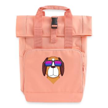 Cadeau de chien bisexuel Saint-Bernard - Sac à dos Roll Top à deux anses - rose liberty - Devant