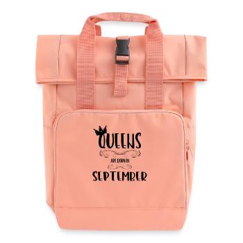 Les reines sont nées en septembre - Sac à dos Roll Top à deux anses - rose liberty - Devant
