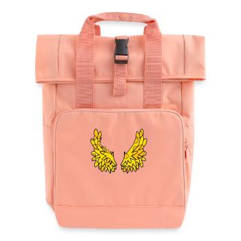 Cheese Wings - Roll Top Backpack with Two Handles - chintz rose - Front
