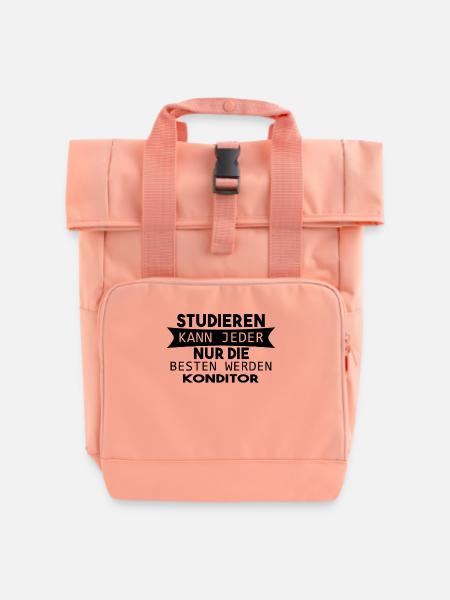 Konditor Geschenk - Rolltop Rucksack mit zwei Griffen - Chintzrosa