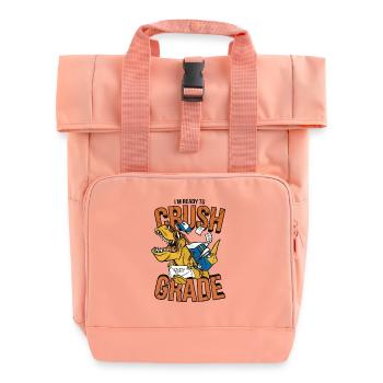 Dino 1st Class Crush - Roll Top Backpack with Two Handles - chintz rose - Front