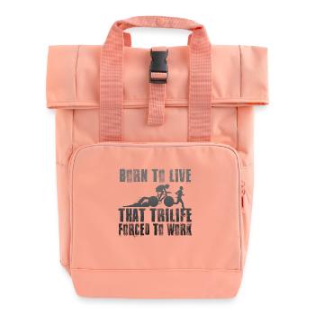 Né pour vivre cette trivie forcée de travailler - Sac à dos Roll Top à deux anses - rose liberty - Devant