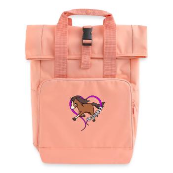Amateurs de chevaux - pur-sang - Sac à dos Roll Top à deux anses - rose liberty - Devant