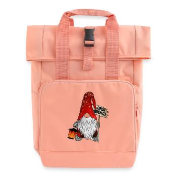 Ober Wichtel Weihnachts Gnom - Rolltop Rucksack mit zwei Griffen - Chintzrosa - Vorne