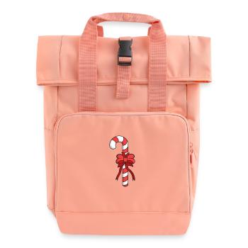 Zuckerstange Süßigkeit - Rolltop Rucksack mit zwei Griffen - Chintzrosa - Vorne