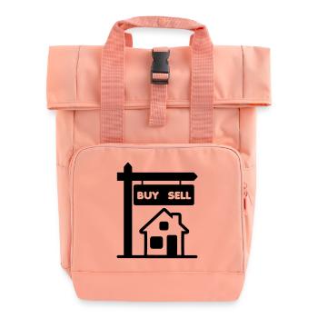 Kaufen Verkauf Logo Broker - Rolltop Rucksack mit zwei Griffen - Chintzrosa - Vorne