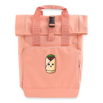 Sweet Kawaii Kebab Wrap - Roll Top Backpack with Two Handles - chintz rose - Front