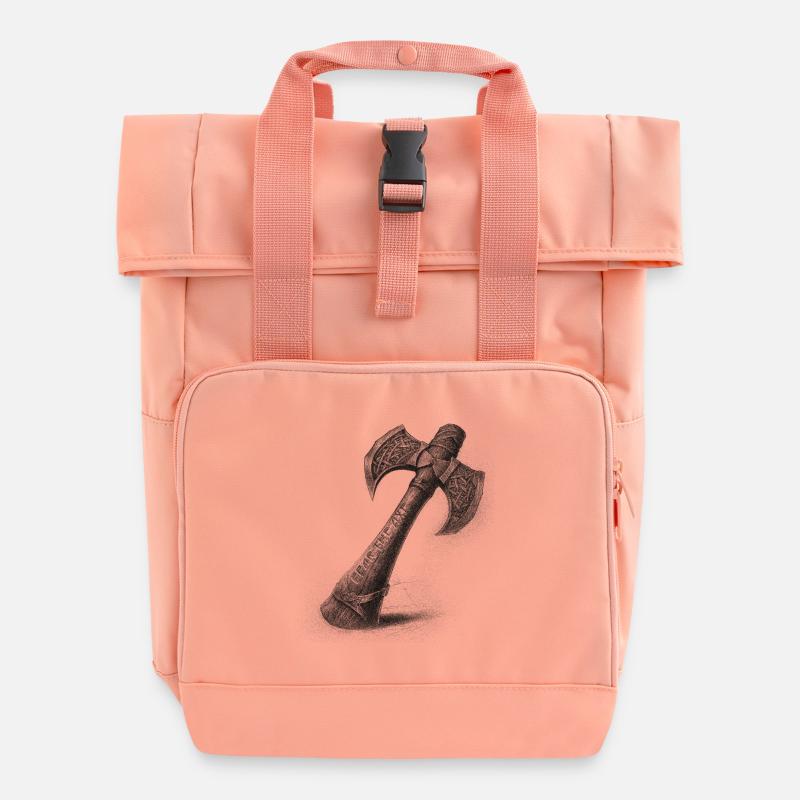 Fear the axe Wikinger Axt - Rolltop Rucksack mit zwei Griffen - Chintzrosa