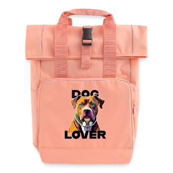 Dog Lover American Stafford - Roll Top Backpack with Two Handles - chintz rose - Front