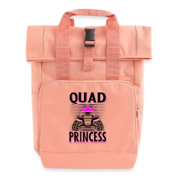 Quad Princess ATV Allrad Quad Fahren Offroad Girl - Rolltop Rucksack mit zwei Griffen - Chintzrosa - Vorne