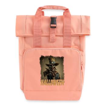 Effrayant épouvantail d’Halloween dans le style américain - Sac à dos Roll Top à deux anses - rose liberty - Devant