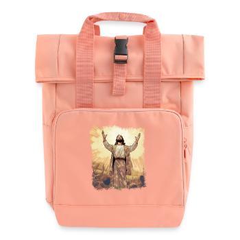 L’ESUS proclame la foi et l’espérance dans la lumière - Sac à dos Roll Top à deux anses - rose liberty - Devant