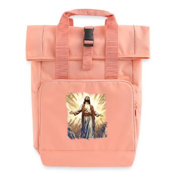 Jésus brille dans la lumière céleste de l’espérance - Sac à dos Roll Top à deux anses - rose liberty - Devant