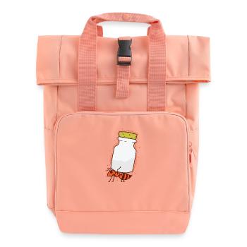 Ant carries spreader industrious insects - Roll Top Backpack with Two Handles - chintz rose - Front
