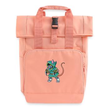 Role Playing Character - Thief - Rogue - Rat - Roll Top Backpack with Two Handles - chintz rose - Front