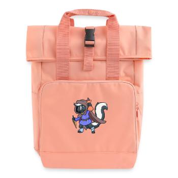 RPG Character - Thief - Rogue - Skunk - Roll Top Backpack with Two Handles - chintz rose - Front