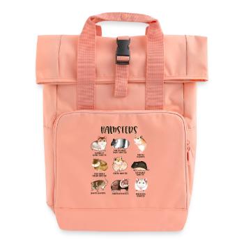 Beaucoup de hamsters différents - Sac à dos Roll Top à deux anses - rose liberty - Devant