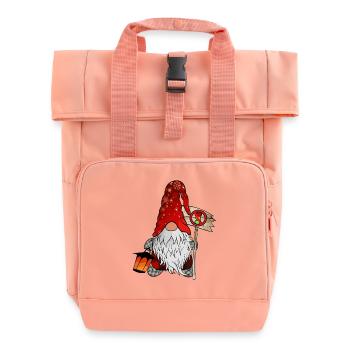Anti Traffic Light Imp Christmas Dwarf - Roll Top Backpack with Two Handles - chintz rose - Front