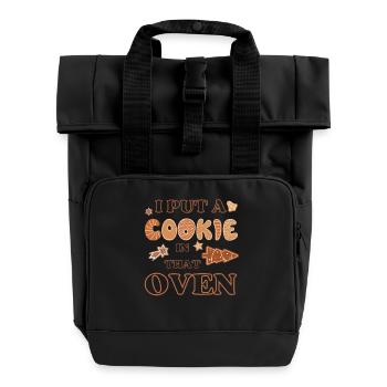 J’ai mis un biscuit dans ce four Noël Couple assorti - Sac à dos Roll Top à deux anses - noir - Devant
