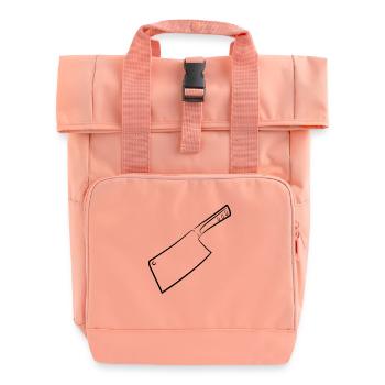 Cleaver Drawing - Roll Top Backpack with Two Handles - chintz rose - Front